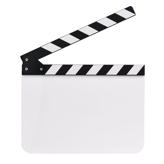 Clapper, Acrylic Film Clapboard, Movie Directors Clapper Board Slate, Cut Action Scene, Blank Clap Board Dry Erase