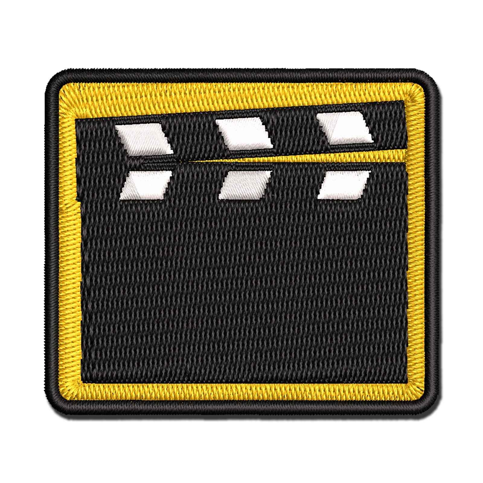 Clapperboard Movie Film Director Action Applique Multi-Color Embroidered Iron-On Patch - 3.5 Inch Large