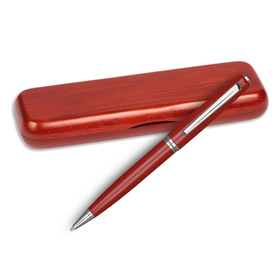 Clara Ball Pen - Red with Single Gift Box Rosewood