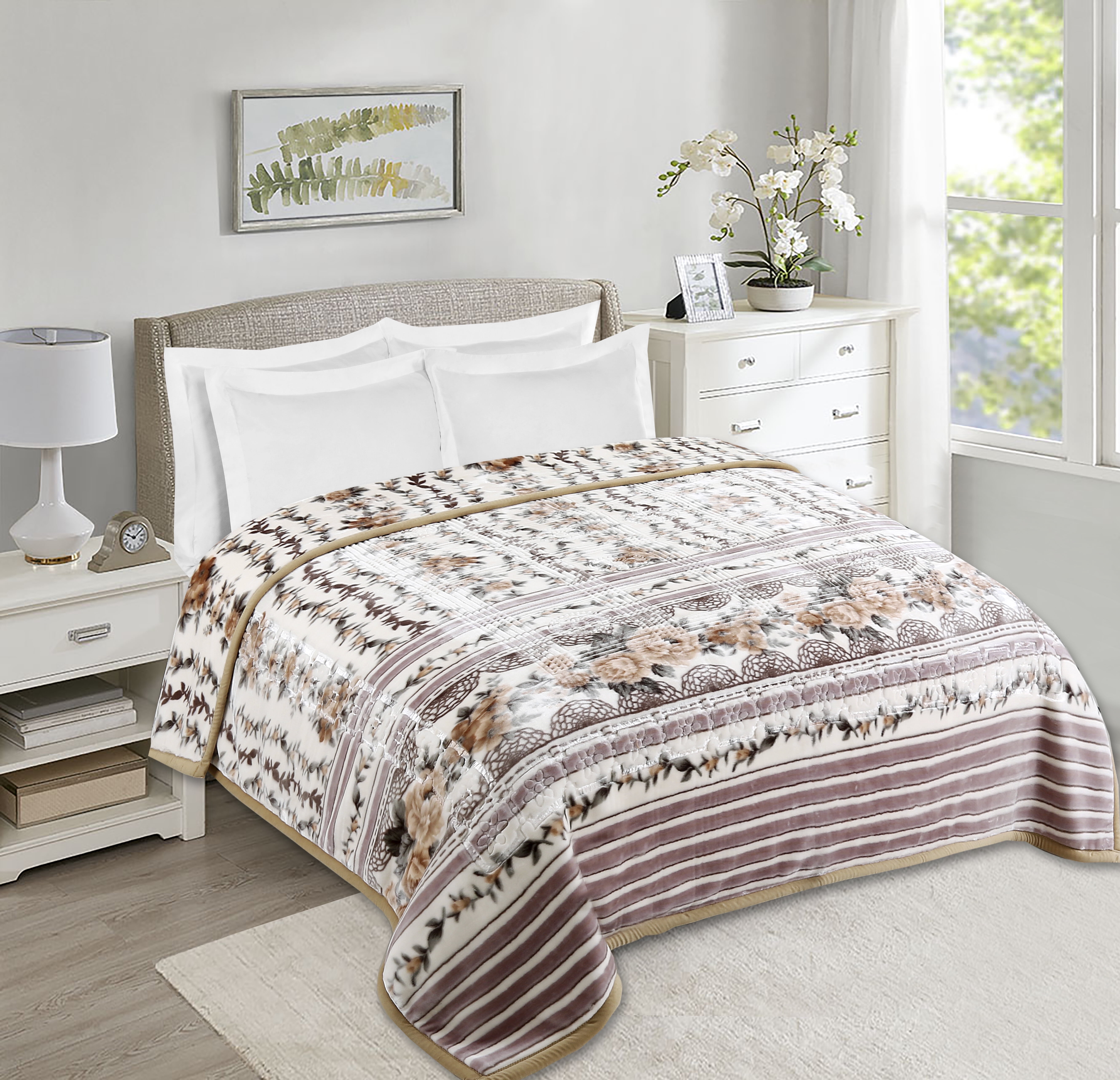 Clara Clark 12 Lbs Fleece Blanket, Ply Reversible Ultra Warm Bed