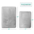 thumbnail image 1 of Clara Clark 2 Piece Premium Memory Foam Bathroom Mat Set, 17x24 Plus 20x32 Inch Bath Rugs, Silver, 1 of 6