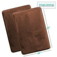 thumbnail image 1 of Clara Clark 2 Piece Premium Memory Foam Bathroom Mat Set, Set of 2 20x32 Inch Bath Rugs, Brown, 1 of 6
