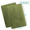 thumbnail image 1 of Clara Clark 2 Piece Premium Memory Foam Bathroom Mat Set, Set of 2 20x32 inch Bath Rugs, Sage Green, 1 of 6