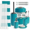 thumbnail image 1 of Clara Clark  20 Piece Complete Bathroom Accessories Kit with Shower Curtain Set Teal, 1 of 5