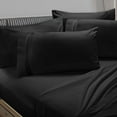 thumbnail image 1 of Clara Clark 5 Piece 1800 Microfiber Collection Bed Sheet Set, Deep Pockets Fitted Sheet, Twin, Black, 1 of 4