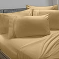 thumbnail image 1 of Clara Clark 6 Piece 1800 Microfiber Collection Bed Sheet Set, Deep Pockets Fitted Sheet, Full, Camel Gold, 1 of 4