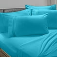 thumbnail image 1 of Clara Clark 6 Piece 1800 Microfiber Collection Bed Sheet Set, Deep Pockets Fitted Sheet, Queen, Beach Blue, 1 of 4