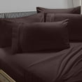 thumbnail image 1 of Clara Clark 6 Piece 1800 Microfiber Collection Bed Sheet Set, Deep Pockets Fitted Sheet, Queen, Chocolate Brown, 1 of 4