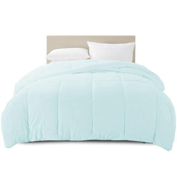 Clara Clark All Season Down Alternative Comforter, Queen, Light Blue, Luxury Soft Duvet Insert