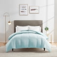 thumbnail image 1 of Clara Clark  All-season Down Alternative Comforter Aqua Light Blue Queen, 1 of 5