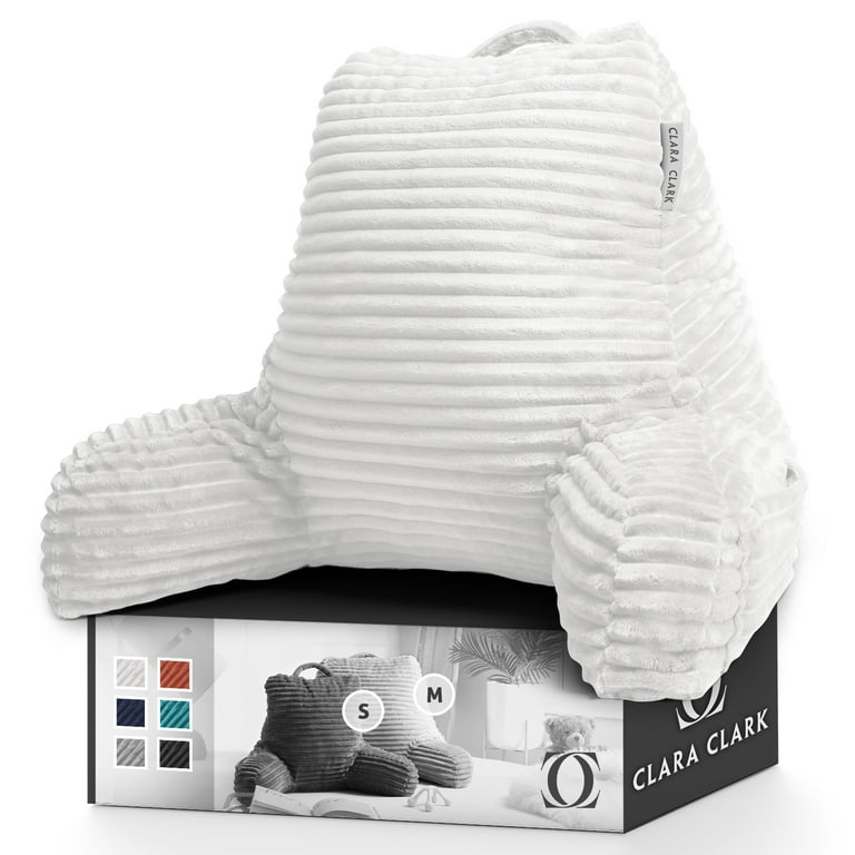 Clara Clark Backrest Pillow with Arms Medium White Walmart