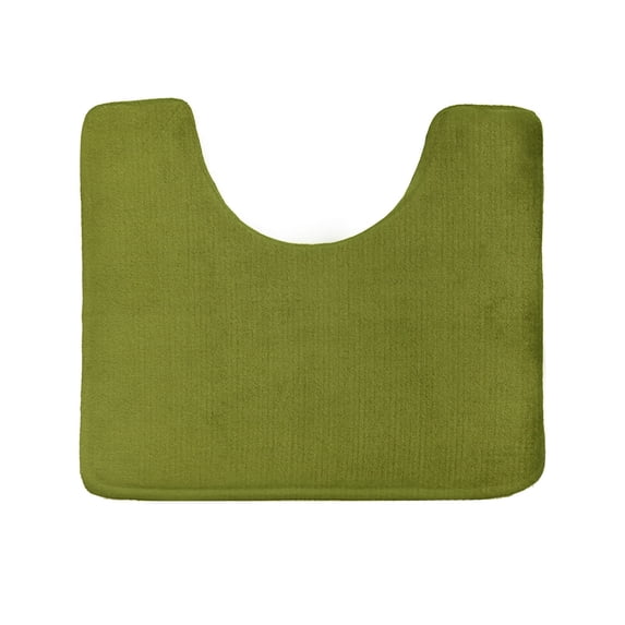 Clara Clark Bath Mat Bathroom Rug - Absorbent Memory Foam Bath Rugs - Non-Slip, Thick, Cozy Velvet Feel Microfiber Bathrug, Plush Shower, Toilet- Floor Bathmats Carpet - Sage - Contour Size 24"x20"