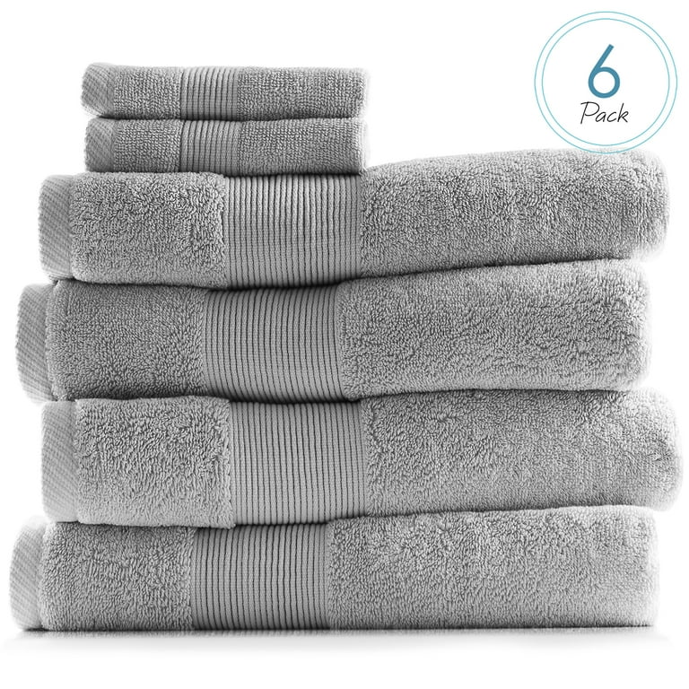 Clara Clark Bath Towels Set, 100% Cotton Luxury Softness 10 PC Set, Gray, Size: 2 Bath 2 Hand Towels 6 wahscloths