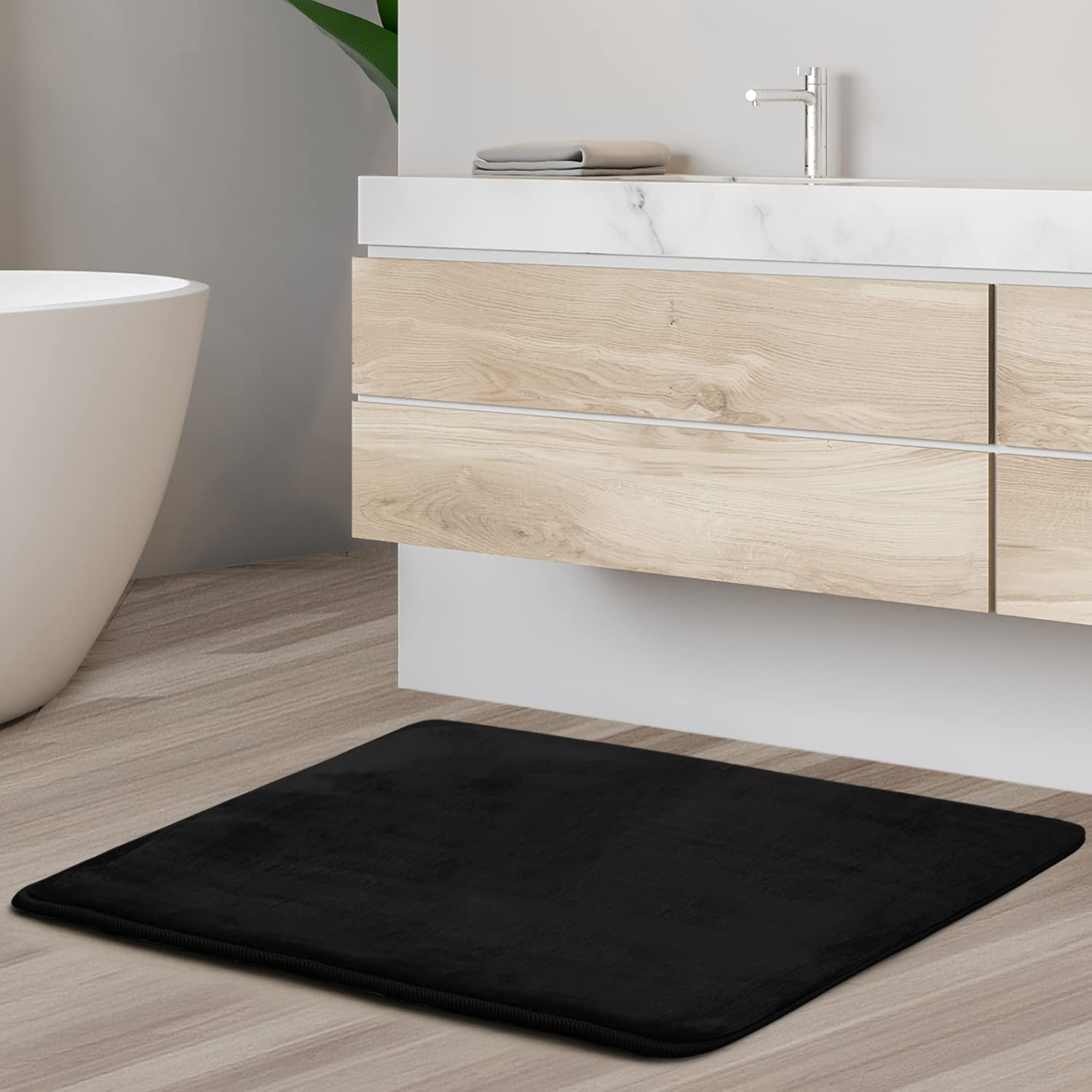 Clara Clark Bathroom Rugs, Velvet Memory Foam Bath Mat, NonSlip