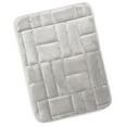 thumbnail image 1 of Clara Clark Bathroom Rugs, Velvet Memory Foam Bath Mat, Ultra Soft Non Slip and Absorbent - Tiled - Large - Silver, 1 of 6