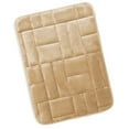 thumbnail image 1 of Clara Clark Bathroom Rugs, Velvet Memory Foam Bath Mat, Ultra Soft Non Slip and Absorbent - Tiled - Small - Beige, 1 of 6