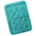 thumbnail image 1 of Clara Clark Bathroom Rugs, Velvet Memory Foam Bath Mat, Ultra Soft Non Slip and Absorbent - Waffled - Small - Teal, 1 of 6