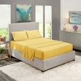 thumbnail image 1 of Clara Clark California King Size Bed Sheets Set - Deep Pocket 4 Piece - 1800 Hotel Luxury Soft Double Brushed Microfiber, Custard Yellow, 1 of 7