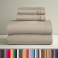 thumbnail image 1 of Clara Clark California King Sheets Set, Hotel Luxury 4 Piece Deep Pocket Sheets, Ultra Soft Microfiber Bed Sheets Set, Cream, 1 of 9