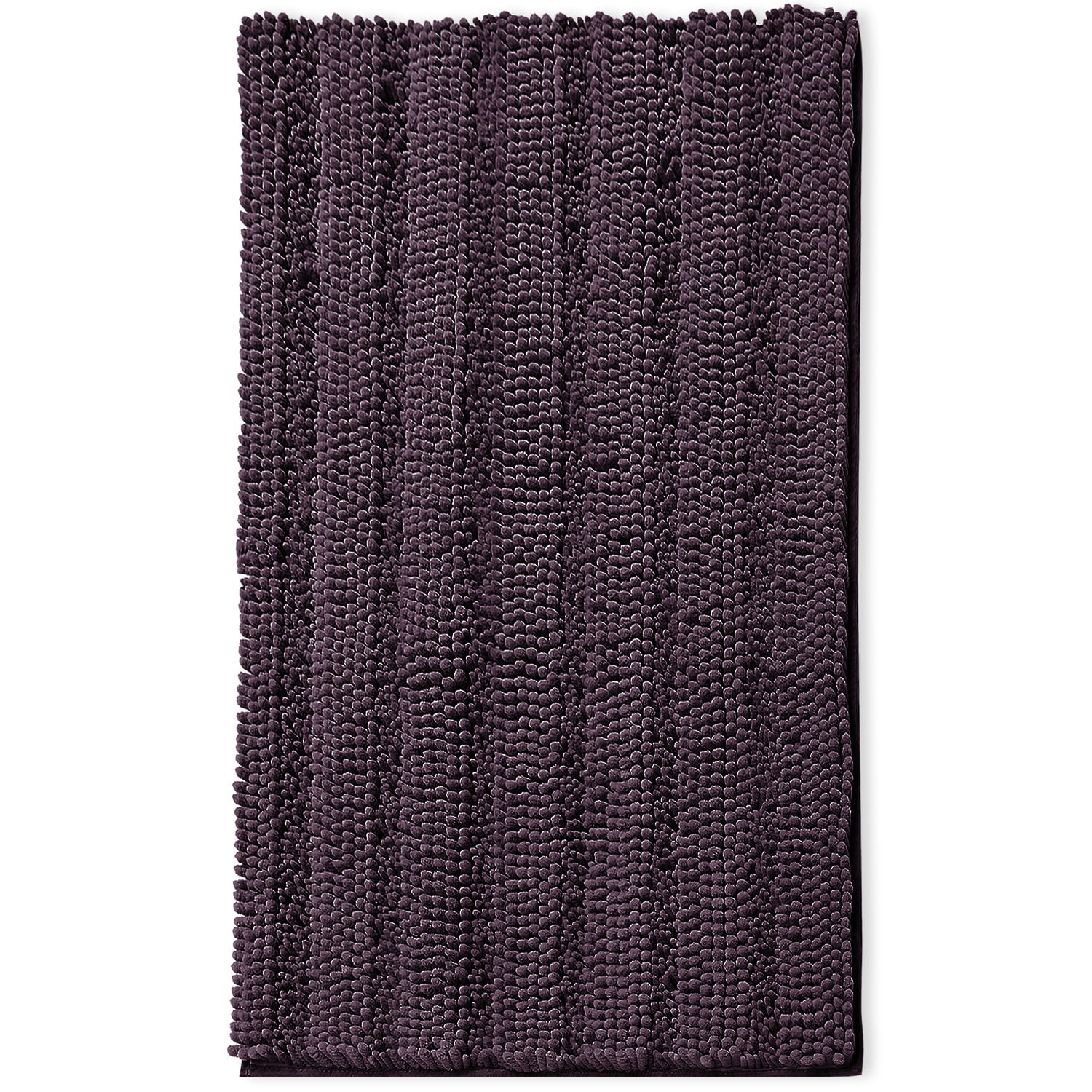 Clara Clark Chenille Super Absorbent Bath Mat - Extra Soft - Shower and Bath Room - Machine wash dry - Size Extra Large 44 x 26 - Purple