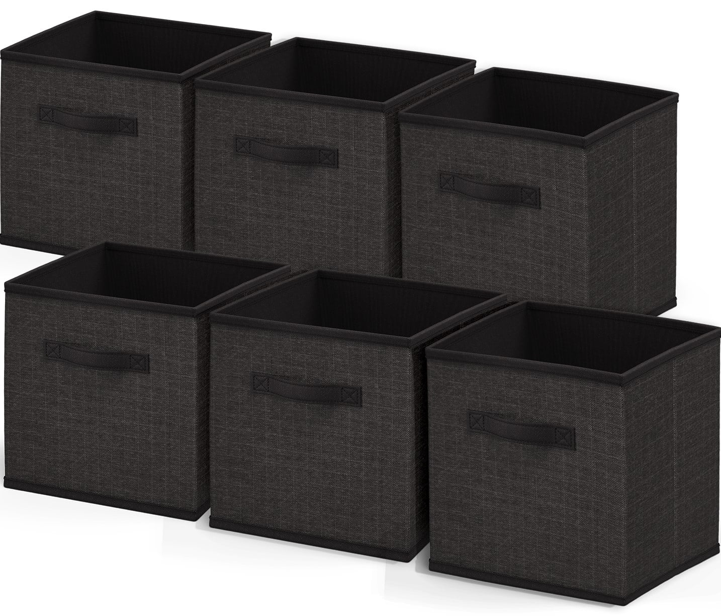 Clara Clark 6 PC Cube Storage Organizer for Bedroom - Box Storage Cuber  Orgainzer - Storage Shelves Units for Living Room, Office, & Playroom -  Black 