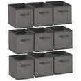 Clara Clark Cube Storage Bins, 11" Cube Storage Organizer, 9 Pack