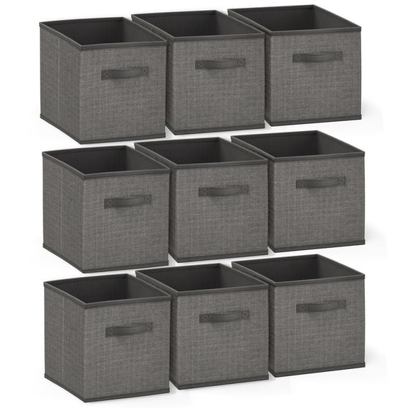 Clara Clark Cube Storage Bins, 11" Cube Storage Organizer, 9 Pack.