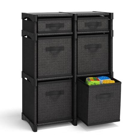 Clara Clark Cube Storage Organizer Black 10 Count