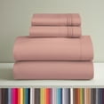 thumbnail image 1 of Clara Clark Full Size Sheets Set, Hotel Luxury 4 Piece Deep Pocket Sheets, Ultra Soft Microfiber Bed Sheets Set, Peach, 1 of 8