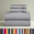 thumbnail image 1 of Clara Clark Full XL Sheet Set, Hotel Luxury 4 Piece Deep Pocket Sheets, Ultra Soft Microfiber Bed Sheets Set, Silver Gray, 1 of 8