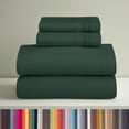 thumbnail image 1 of Clara Clark King Sheets Set, Hotel Luxury 4 PIece Deep Pocket Sheets, Ultra Soft Microfiber Bed Sheets Set, Hunter Green, 1 of 7