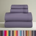 thumbnail image 1 of Clara Clark King Sheets Set, Hotel Luxury 4 PIece Deep Pocket Sheets, Ultra Soft Microfiber Bed Sheets Set, Grayish Purple, 1 of 8