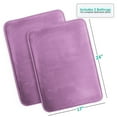 thumbnail image 1 of Clara Clark Lavender Dream Memory Foam Bath Rug Set, 17" x 24" + 17" x 24", Non-Slip (2 Count), 1 of 6