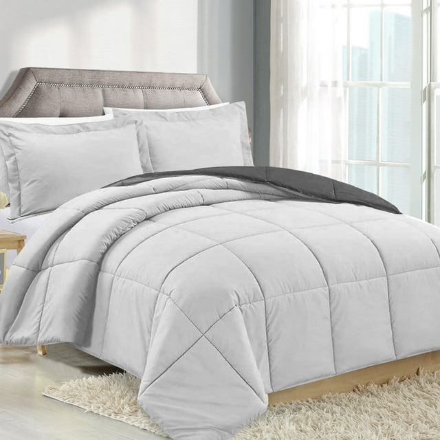 Clara Clark Luxury Soft Down Alternative Reversible Comforter Set, King