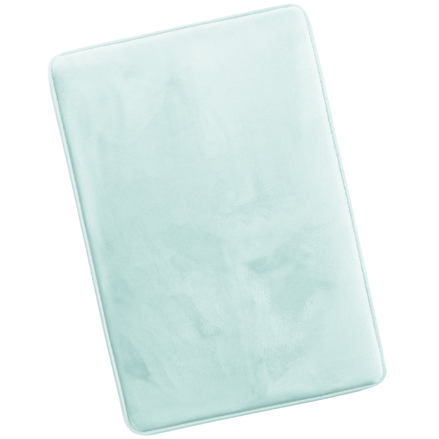 Light Baby Blue Memory Foam Non-Slip Bath Rug