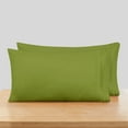 thumbnail image 1 of Clara Clark Pillow Cases Premier 1800 Collection Pillow Case Set Of 2 Pieces, Standard Size, Calla Green, 2 Piece, 1 of 7