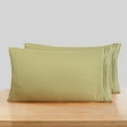 thumbnail image 1 of Clara Clark Pillow Cases Premier 1800 Microfiber Collection Pillow Case Set Of 2 Pieces, Standard Size, Sage Olive Green, 1 of 7
