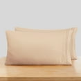 thumbnail image 1 of Clara Clark Pillow Cases Premier 1800 Microfiber Collection Pillow Case Set Of 2 Pieces, Standard Size, Taupe, 1 of 7