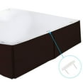 thumbnail image 1 of Clara Clark Pleated Bed Skirt - 14 inch Tailored Drop Luxury Double Brushed Microfiber Dust Ruffle - Includes 8 Pins, Full Size, Chocolate Brown, 1 of 4