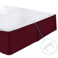 thumbnail image 1 of Clara Clark Pleated Bed Skirt - 14 inch Tailored Drop Luxury Double Brushed Microfiber Dust Ruffle - Includes 8 Pins, Twin Size, Burgundy, 1 of 4