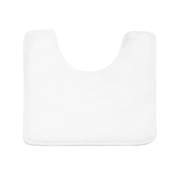 Clara Clark Plush Cozy Velvet White Microfiber Bath Rug, 24" x 20", Absorbent and Skid-resistant