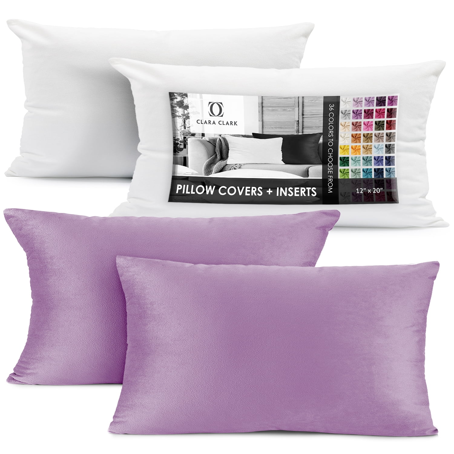 12 X 18 Pillow Insert, 100% Poly Fiberfill Pillow Insert, 12x18 Lumbar  Pillow Form, Hypoallergenic Pillow Form, Lumbar Pillow Cover Insert 