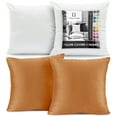 thumbnail image 1 of Clara Clark Plush Solid Decorative Microfiber Square Throw Pillow Cover with Throw Pillow Insert for Couch, Rust, 28"x28"", 4 Piece Decorative Soft Throw Pillow Set, 1 of 8