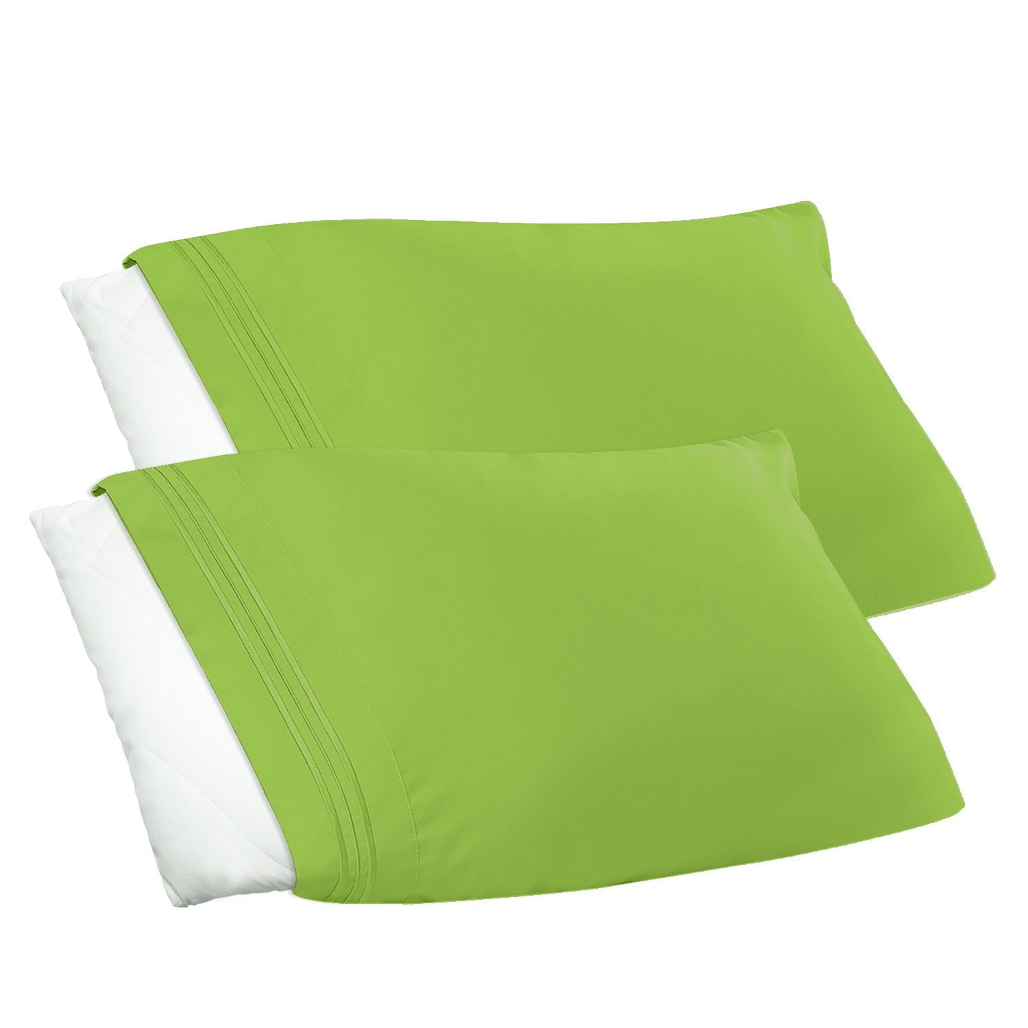 Clara Clark Premier 1800 Collection Pillowcase Set - King Size, Garden Green, 2 Piece