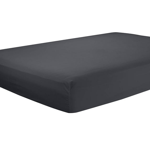Clara Clark Premier 1800 Collection Single Fitted Sheet, Full Size, Black