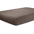 thumbnail image 1 of Clara Clark Premier 1800 Collection Single Fitted Sheet, Twin Size, Chocolate Brown, 1 of 4