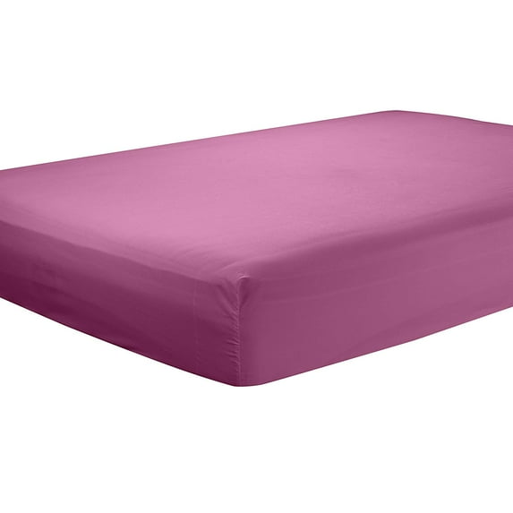 Clara Clark Premier 1800 Collection Single Fitted Sheet, Twin XL Size, Magenta