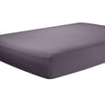 thumbnail image 1 of Clara Clark Premier 1800 Collection Single Microfiber Fitted Sheet, Full Size, Eggplant Purple, 1 of 4