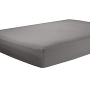 Clara Clark Premier 1800 Collection Single Microfiber Fitted Sheet, Queen Size, Charcoal Gray