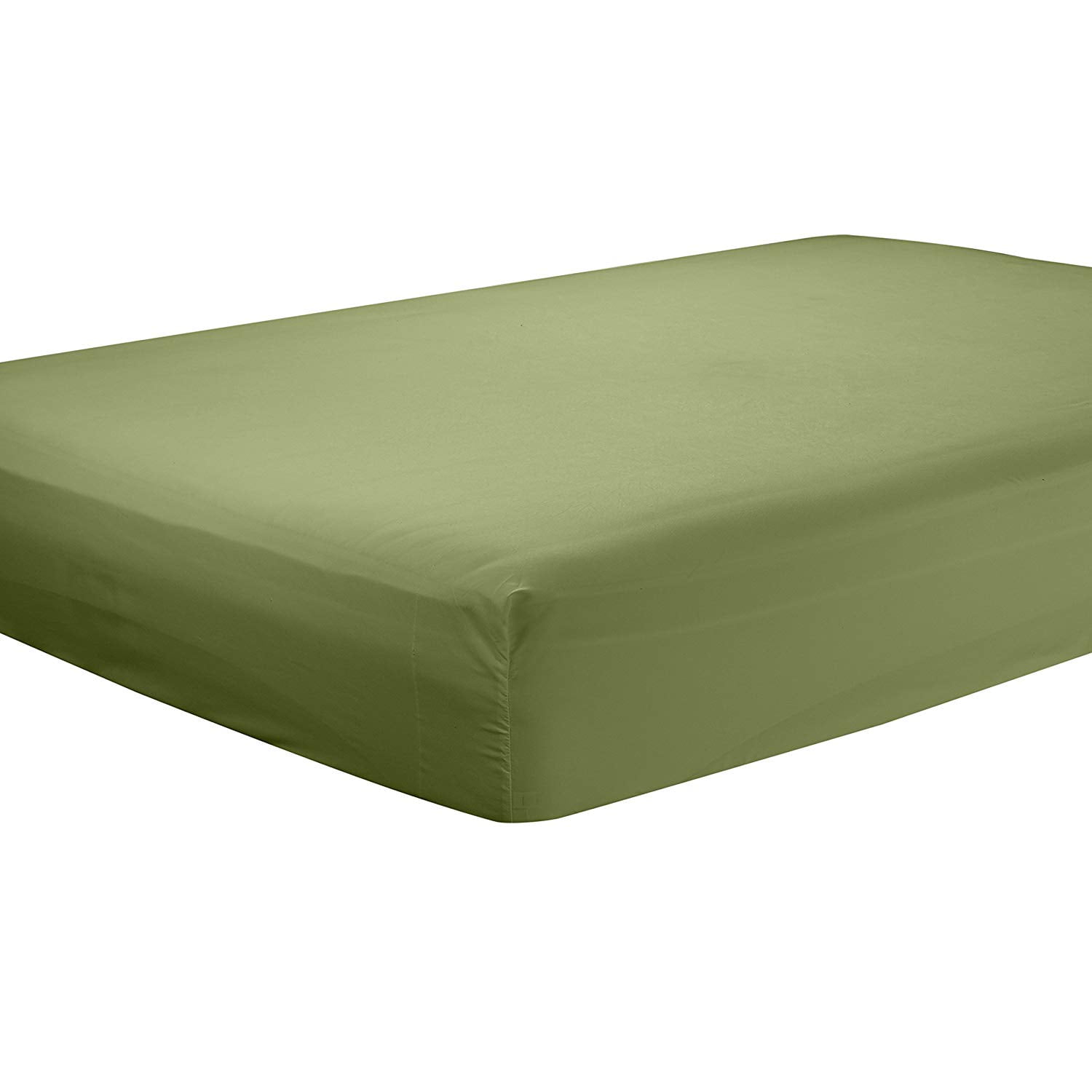 Clara Clark Premier 1800 Collection Single Microfiber Fitted Sheet, Twin XL Size, Calla Green